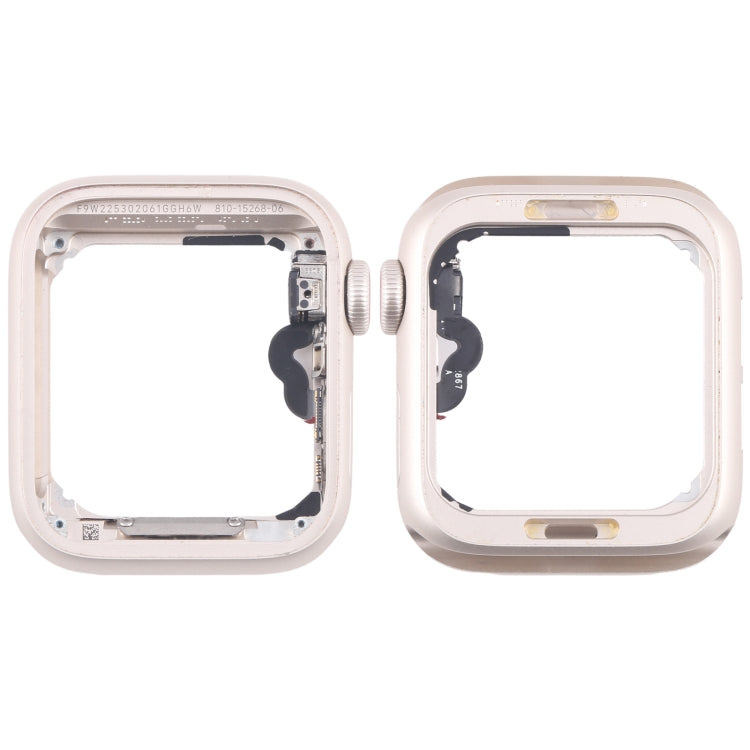 Aluminium Alloy Middle Frame Bezel Plate with Crown Spin Axis Flex Cable, For Apple Watch SE 2022 40MM LTE, For Apple Watch SE 2022 40MM GPS, For Apple Watch SE 2022 44MM LTE, For Apple Watch SE 2022 44MM GPS