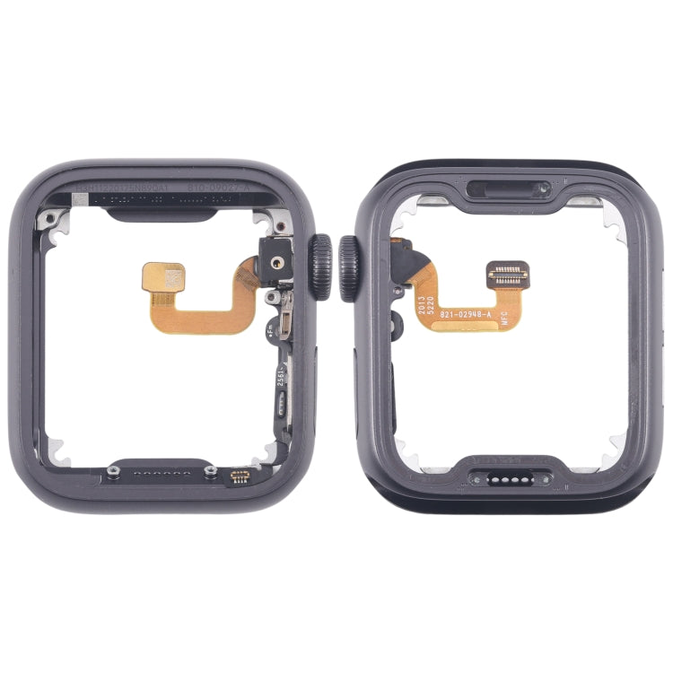 Aluminium Alloy Middle Frame Bezel Plate with Crown Spin Axis Flex Cable, For Apple Watch Series 6 40MM LTE, For Apple Watch Series 6 40MM GPS, For Apple Watch Series 6 44MM LTE, For Apple Watch Series 6 44MM GPS
