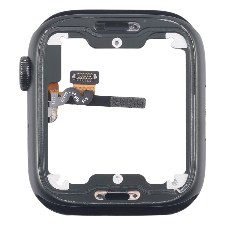 Aluminium Alloy Middle Frame Bezel Plate with Crown Spin Axis Flex Cable, For Apple Watch Series 7 41MM LTE, For Apple Watch Series 7 41MM GPS, For Apple Watch Series 7 45MM LTE, For Apple Watch Series 7 45MM GPS