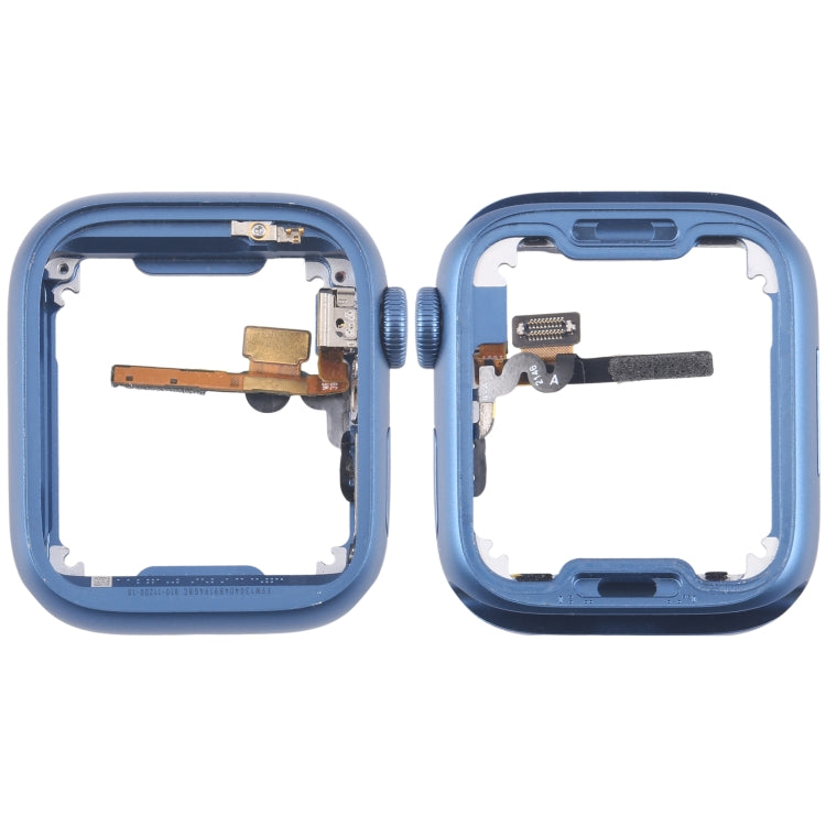 Aluminium Alloy Middle Frame Bezel Plate with Crown Spin Axis Flex Cable, For Apple Watch Series 7 41MM LTE, For Apple Watch Series 7 41MM GPS, For Apple Watch Series 7 45MM LTE, For Apple Watch Series 7 45MM GPS