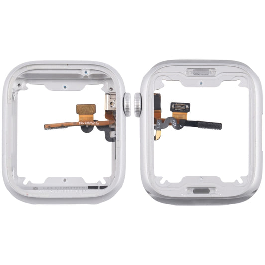 Aluminium Alloy Middle Frame Bezel Plate with Crown Spin Axis Flex Cable, For Apple Watch Series  8 / 9 45MM LTE, For Apple Watch Series  8 / 9 45MM GPS, For Apple Watch Series  8 / 9 41MM LTE, For Apple Watch Series  8 / 9 41MM GPS