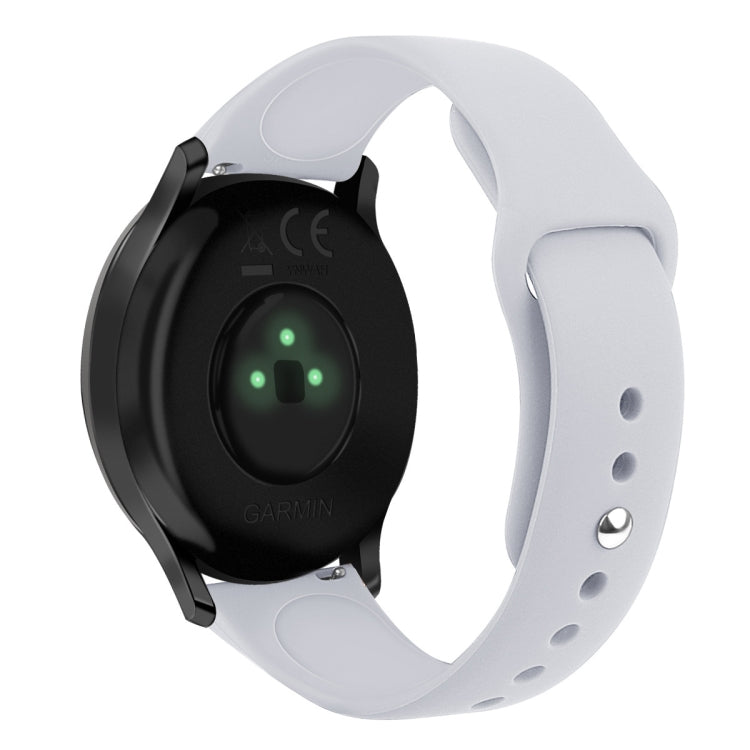 Solid Color Reverse Buckle Silicone Strap, Size: Small Code, For Garmin Vivoactive 3 / Vivomove HR