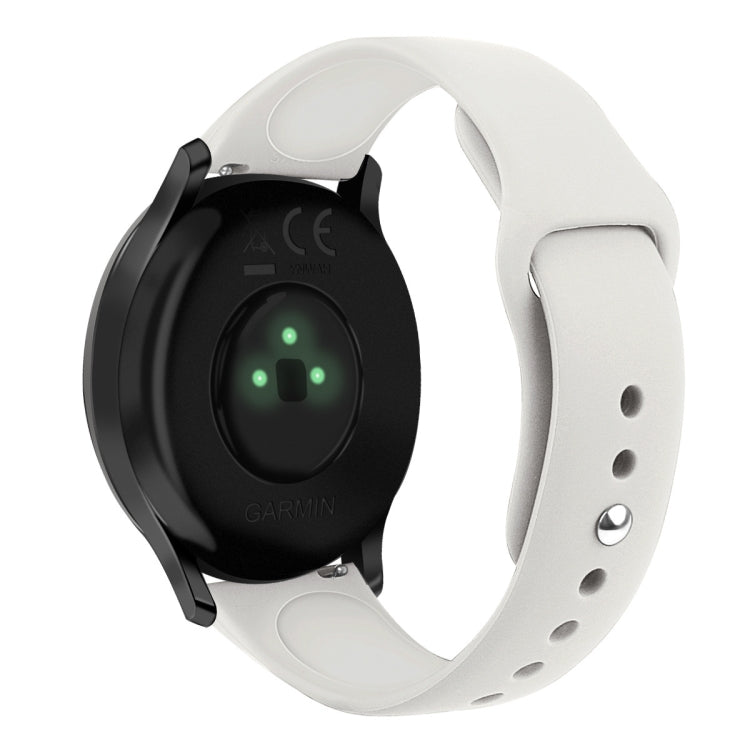 Solid Color Reverse Buckle Silicone Strap, Size: Small Code, For Garmin Vivoactive 3 / Vivomove HR