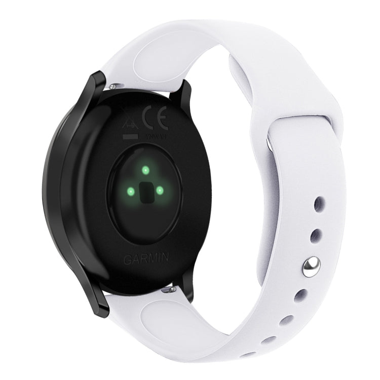 Solid Color Reverse Buckle Silicone Strap, Size: Small Code, For Garmin Vivoactive 3 / Vivomove HR