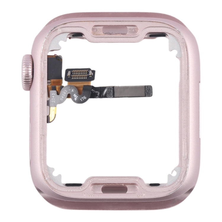 Aluminium Alloy Middle Frame Bezel Plate with Crown Spin Axis Flex Cable, For Apple Watch Series 9 45MM LTE, For Apple Watch Series 9 45MM GPS, For Apple Watch Series 9 41MM LTE, For Apple Watch Series 9 41MM GPS