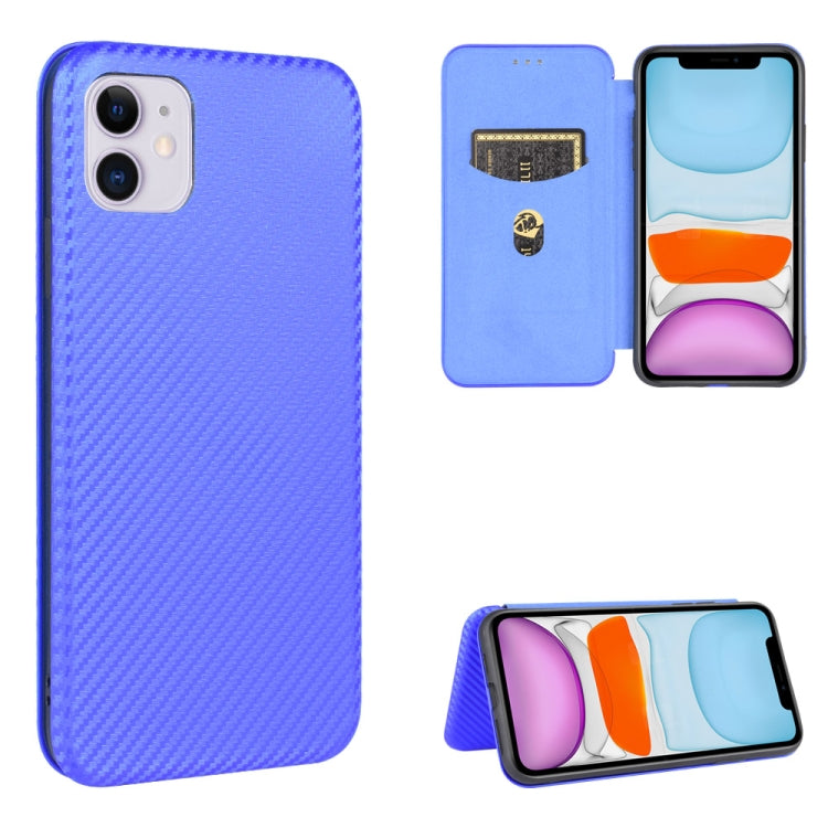 Carbon Fiber Texture Magnetic Horizontal Flip TPU + PC + PU Leather Case with Card Slot, For iPhone 11 Pro, For iPhone 6 / 6s, For iPhone 6 Plus / 6s Plus, For iPhone 11 Pro Max, For iPhone 11, For iPhone 12 mini, For iPhone 12 / 12 Pro                ...