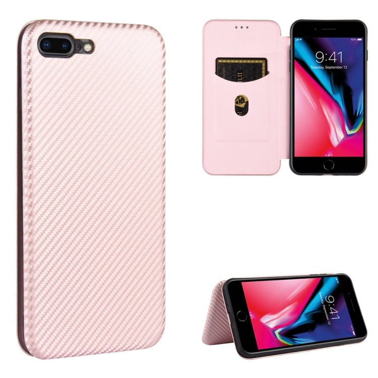 Carbon Fiber Texture Magnetic Horizontal Flip TPU + PC + PU Leather Case with Card Slot, For iPhone 7 Plus / 8 Plus, For iPhone XR, For iPhone XS Max, For iPhone X / XS