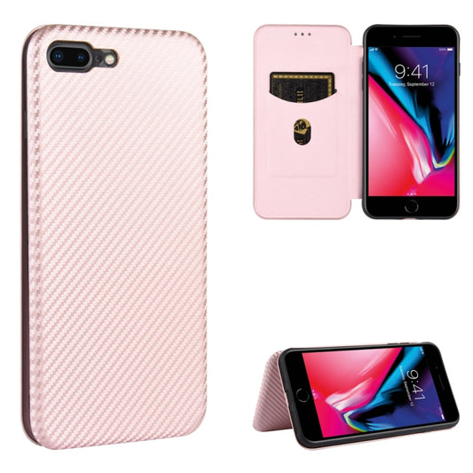 Carbon Fiber Texture Magnetic Horizontal Flip TPU + PC + PU Leather Case with Card Slot, For iPhone 7 Plus / 8 Plus, For iPhone XR, For iPhone XS Max, For iPhone X / XS