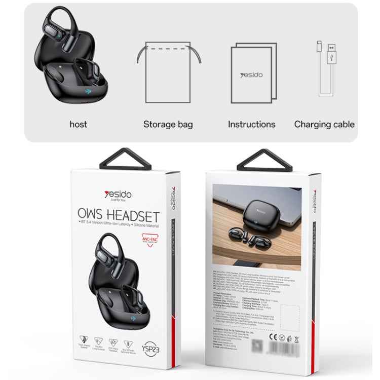 Yesido YSP23 Open Ear ANC and ENC Dual Noise Reduction OWS Bluetooth Earphone
