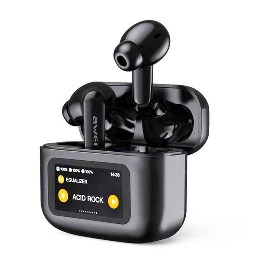 awei T56 ANC Noise Reduction Wireless Bluetooth Earphone with LED Touch Screen