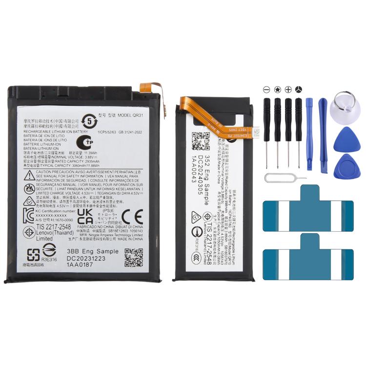 Battery Replacement, For Motorola Razr 50 Ultra QR30/QR10 2832mAh/998mAh, For Motorola Razr 50 QR31/QR11 2935mAh/998mAh, For Motorola Moto G84 5G XT2347 QB50 5000mAh, For Motorola Moto G Power 5G 2023 PD50 5000mAh���������������������������������������...