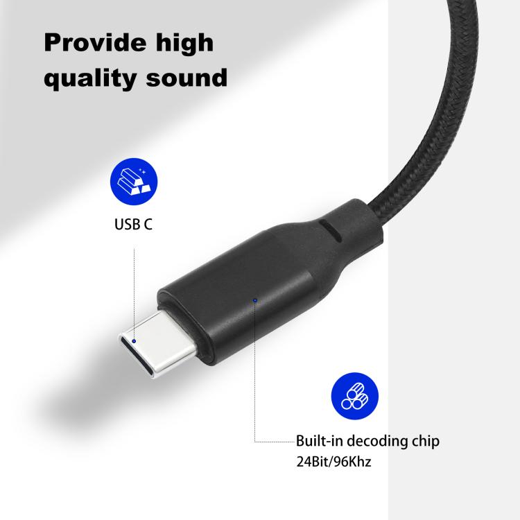TY015 Type-C Male to XLR Male Stereo Output Audio Cable, 1m, 2m, 3m