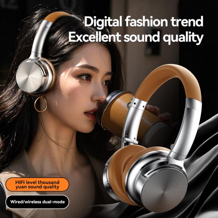 A53 Over-Ear Retro Metal ANC Active Noise Reduction Bluetooth Headset
