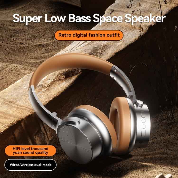 A53 Over-Ear Retro Metal ANC Active Noise Reduction Bluetooth Headset