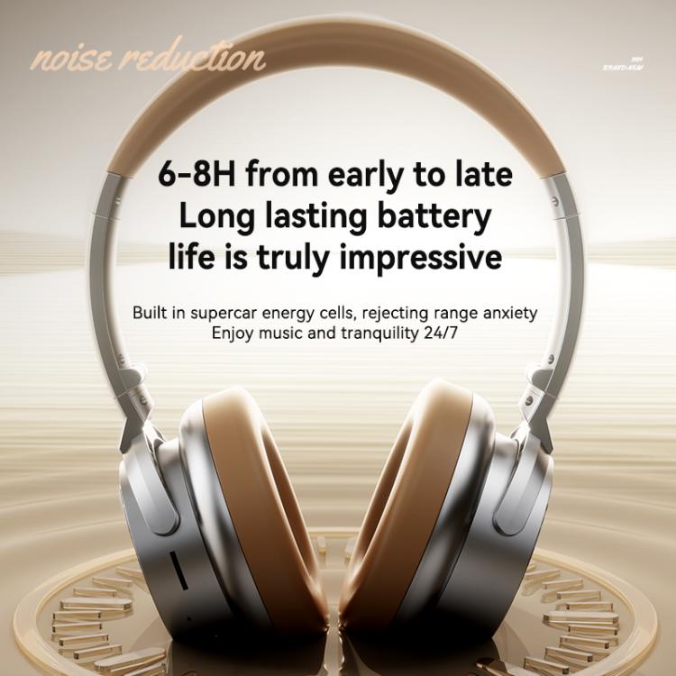 A53 Over-Ear Retro Metal ANC Active Noise Reduction Bluetooth Headset