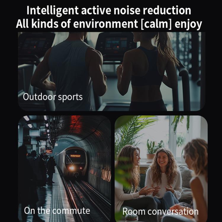 Dmooster D19 Pro ANC and EDC Noise Reduction Bluetooth Headphones