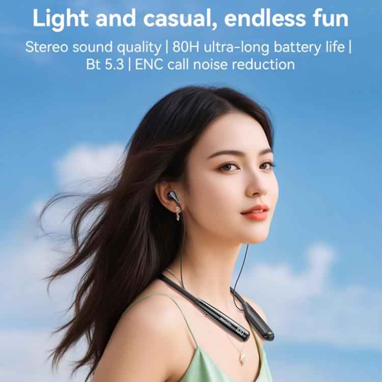 Yesido YSP22 Digital Display Magnetic Neckband Bluetooth Earphone