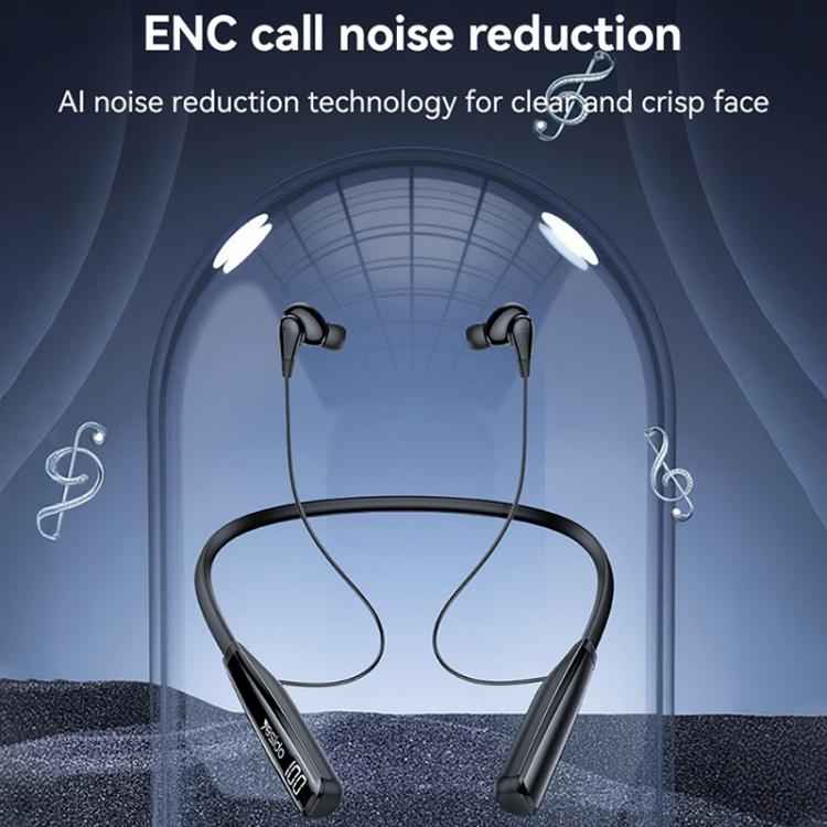 Yesido YSP22 Digital Display Magnetic Neckband Bluetooth Earphone