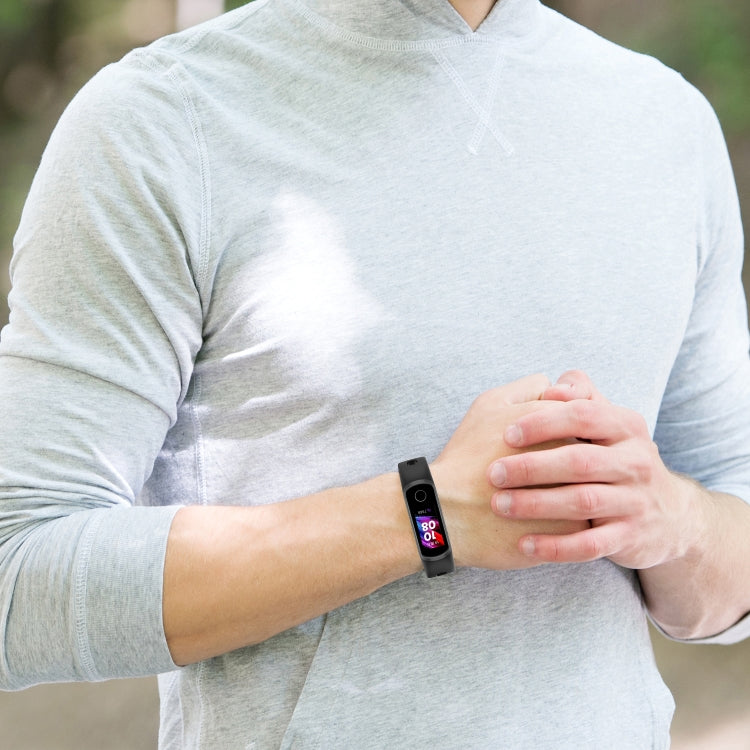 Metal Buckle Silicone Strap, Size: Free Size, For Huawei Honor Band 5i / Band 4