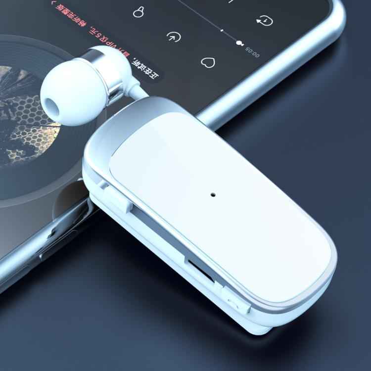 K52 Business Lavalier Retractable Cable Bluetooth Earphone
