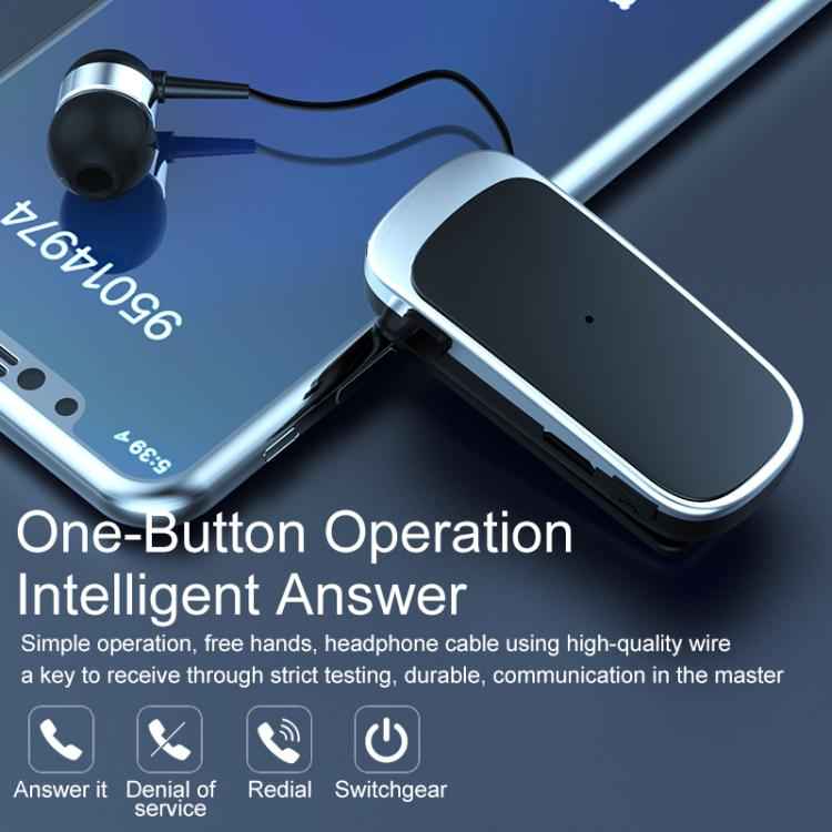 K52 Business Lavalier Retractable Cable Bluetooth Earphone