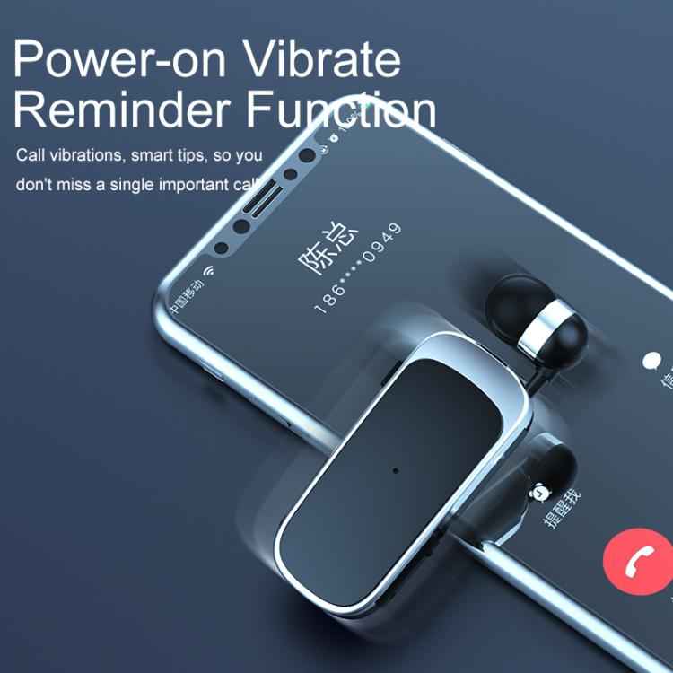 K52 Business Lavalier Retractable Cable Bluetooth Earphone