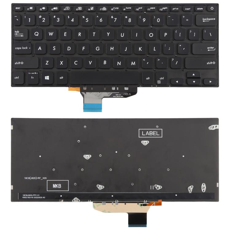 US Version Backlit Laptop Keyboard for Asus VivoBook S14 K430 A430 X430 S403 S4300F S4300U, S14 (Black), S14 (Silver)