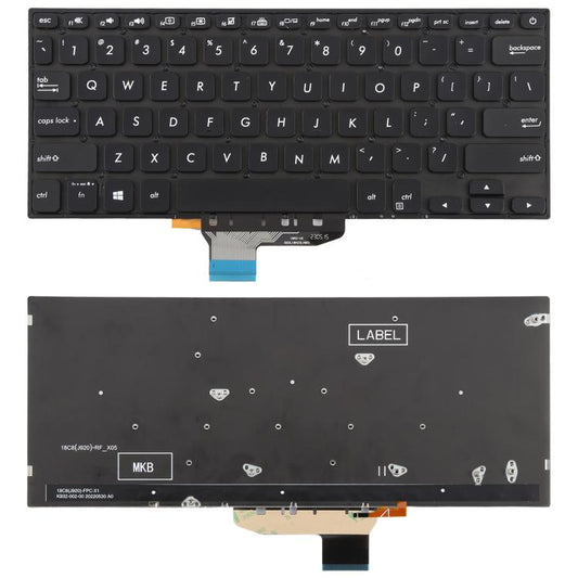 US Version Backlit Laptop Keyboard for Asus VivoBook S14 K430 A430 X430 S403 S4300F S4300U, S14 (Black), S14 (Silver)