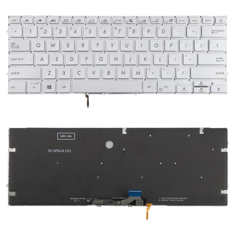 US Version Backlit Laptop Keyboard for Asus UX431 X431 V431 K431 S431 X431FAC UX431U UX431F U4500F, UX431