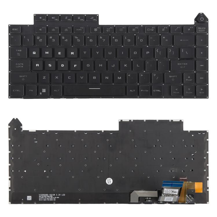 US Version Colorful Backlit Laptop Keyboard for Asus ROG Strix G16 G614 G614JU G634 G634JY 2023, G16 (Colorful)