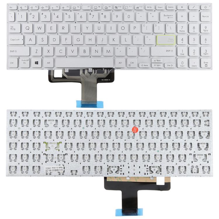 US Version Laptop Keyboard for Asus VivoBook X521 V5100E X521FL S5600F S533F 2020, X521  (Silver), X521 (Black)