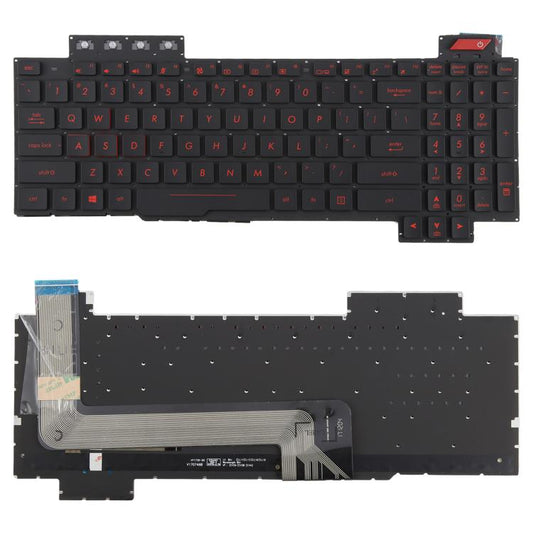 US Version Backlit Laptop Keyboard for Asus FX63 FX63V FX503VM FX503VD ZX63VE FZ63V GL503VS, FX63 (Red), FX63 (White)