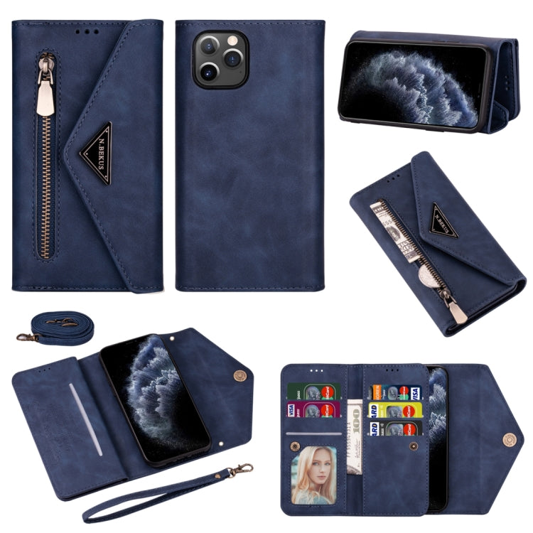 Skin Feel Zipper Horizontal Flip Leather Case with Holder & Card Slots & Photo Frame & Lanyard & Long Rope, For iPhone 6, For iPhone 6 Plus, For iPhone 7 / 8 / SE (2020), For iPhone 7 Plus / 8 Plus, For iPhone 11, For iPhone 11 Pro, For iPhone 11 Pro M...