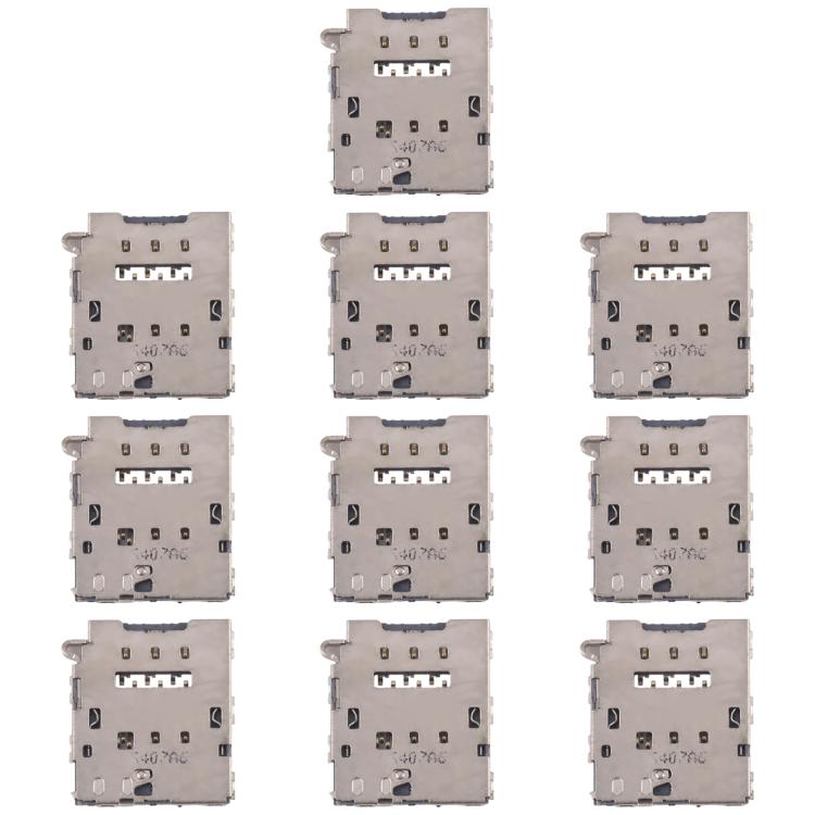 10pcs Original SIM Card Reader, For Galaxy Tab 3 7.0 SM-T211, For Galaxy S24 Ultra SM-S928, For Galaxy S24+ SM-S928, For Galaxy S24 SM-S921, For Galaxy S23 Ultra 5G SM-S918, For Galaxy S23+ 5G SM-S916, For Galaxy S23 5G SM-S911�������������������������...