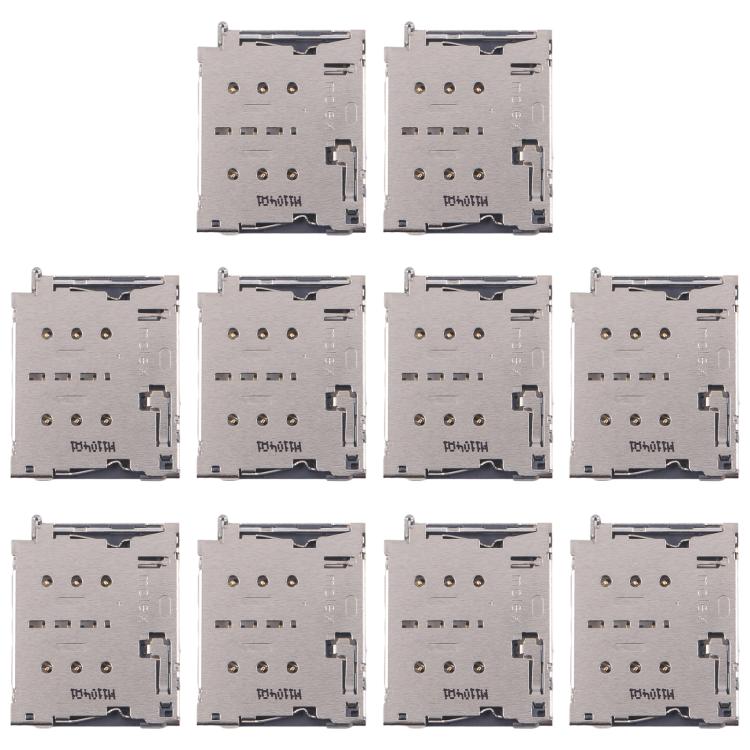 10pcs Original SIM Card Reader, For Galaxy Tab 3 7.0 SM-T211, For Galaxy S24 Ultra SM-S928, For Galaxy S24+ SM-S928, For Galaxy S24 SM-S921, For Galaxy S23 Ultra 5G SM-S918, For Galaxy S23+ 5G SM-S916, For Galaxy S23 5G SM-S911�������������������������...