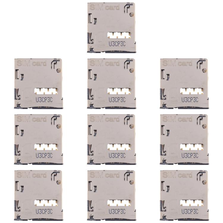 10pcs Original SIM Card Reader, For Galaxy Tab 3 7.0 SM-T211, For Galaxy S24 Ultra SM-S928, For Galaxy S24+ SM-S928, For Galaxy S24 SM-S921, For Galaxy S23 Ultra 5G SM-S918, For Galaxy S23+ 5G SM-S916, For Galaxy S23 5G SM-S911�������������������������...