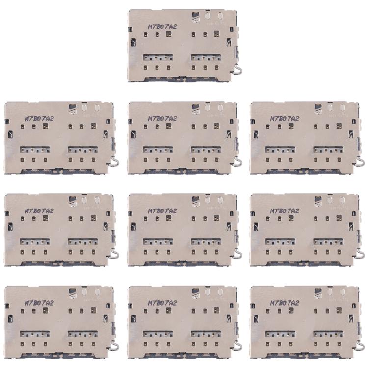 10pcs Original Dual SIM Card Reader, For Galaxy S6 Edge+ SM-G928, For Galaxy S6 SM-G920