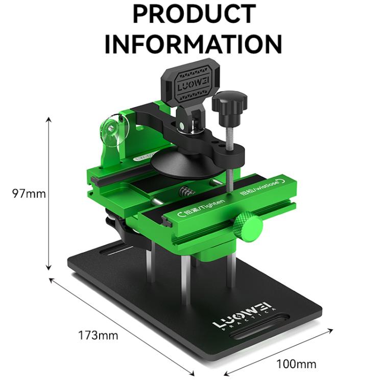 LUOWEI LW-022Pro 2  in 1 Universal 360 Rotating Phone Back Cover Separation Fixture, LW-022Pro