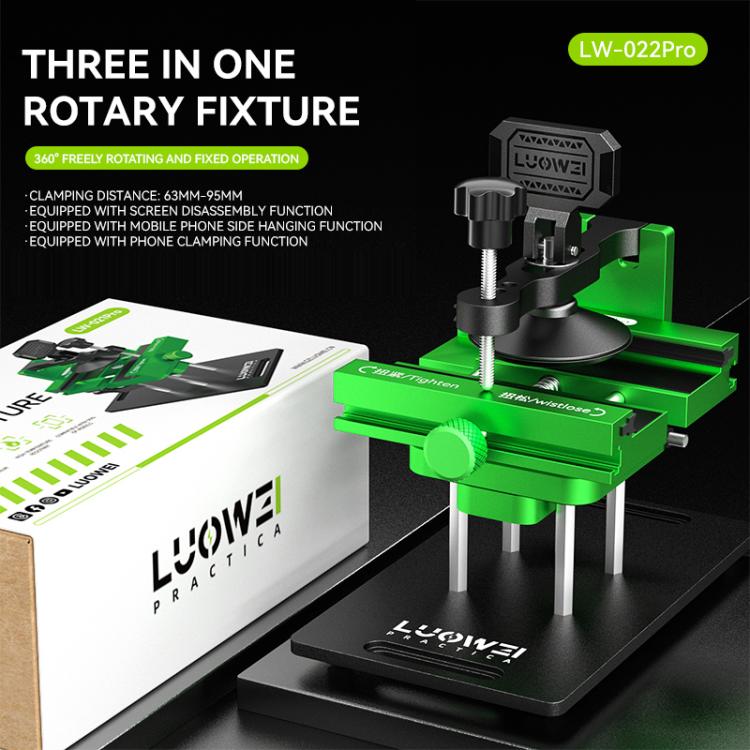 LUOWEI LW-022Pro 2  in 1 Universal 360 Rotating Phone Back Cover Separation Fixture, LW-022Pro