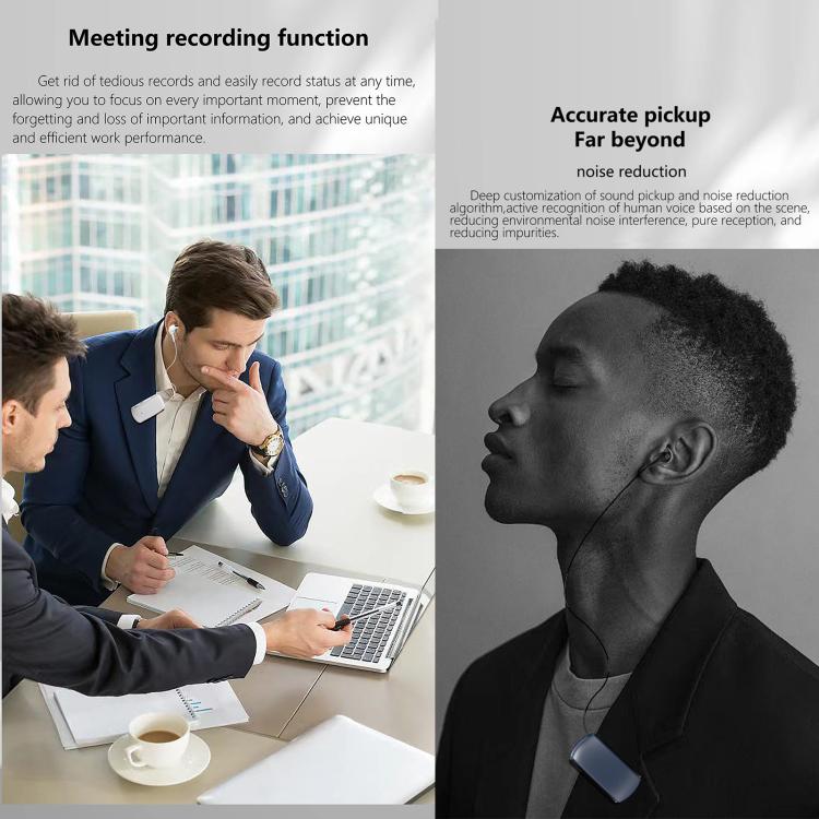 K68 Card Business Collar Clip Type Single Ear Bluetooth Earphones