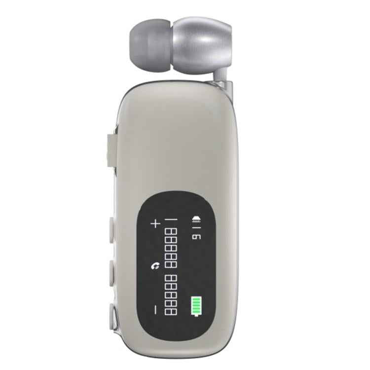 K75 Long Battery Life Business Collar Clip Type Single Ear Bluetooth Earphones