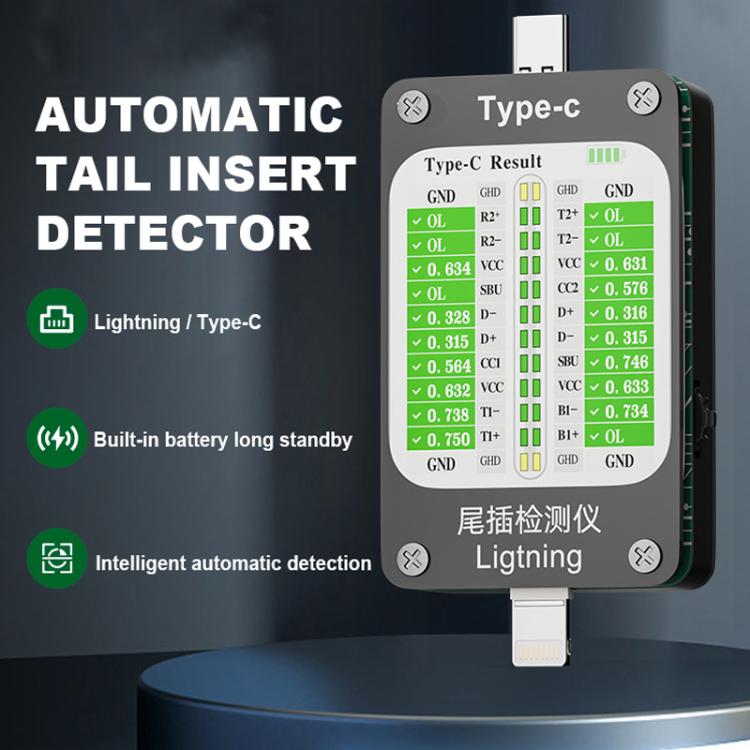 BEST VB-U4 Type-C / Lighting Interface Automatic Tail Plug Detector, BEST VB-U4
