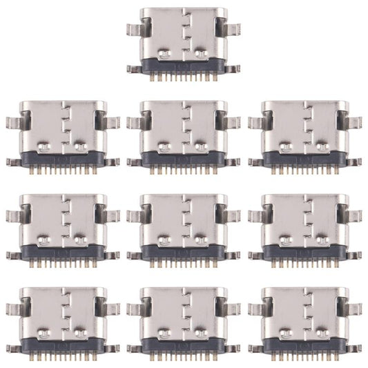 10pcs Original 12 Pin Charging Port Connector, Middle Pin Position, Four-pin Contacts, Upper Corner, Dual-row Pin, Dual-row Contact Pins, 4 Pin Not Spring-loaded, Four Pins Lower