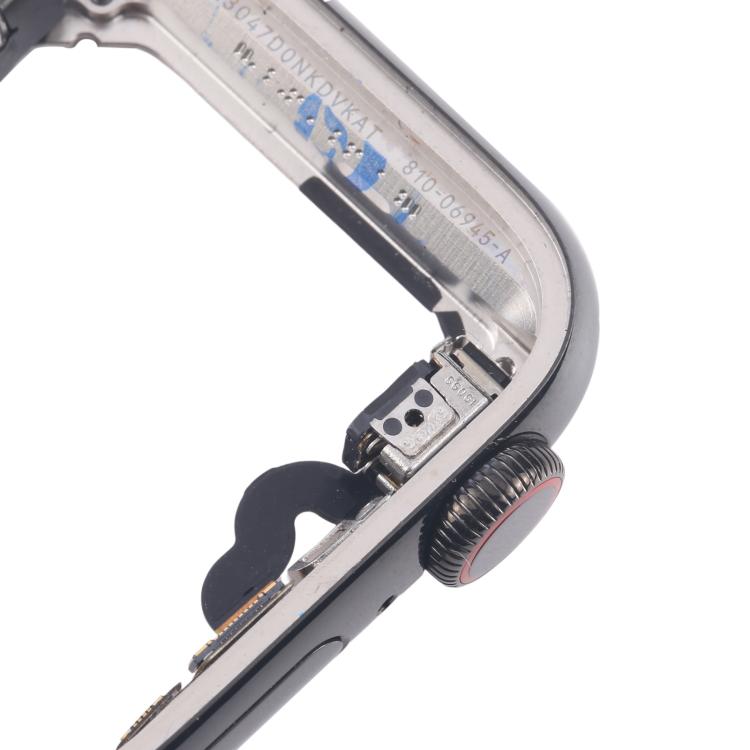 Graphite Steel Middle Frame Bezel Plate with Crown Spin Axis Flex Cable, For Apple Watch Series 5 44mm LTE, For Apple Watch Series 5 40mm LTE, For Apple Watch Series 4 44mm LTE, For Apple Watch Series 4 40mm LTE