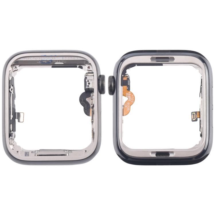 Graphite Steel Middle Frame Bezel Plate with Crown Spin Axis Flex Cable, For Apple Watch Series 5 44mm LTE, For Apple Watch Series 5 40mm LTE, For Apple Watch Series 4 44mm LTE, For Apple Watch Series 4 40mm LTE
