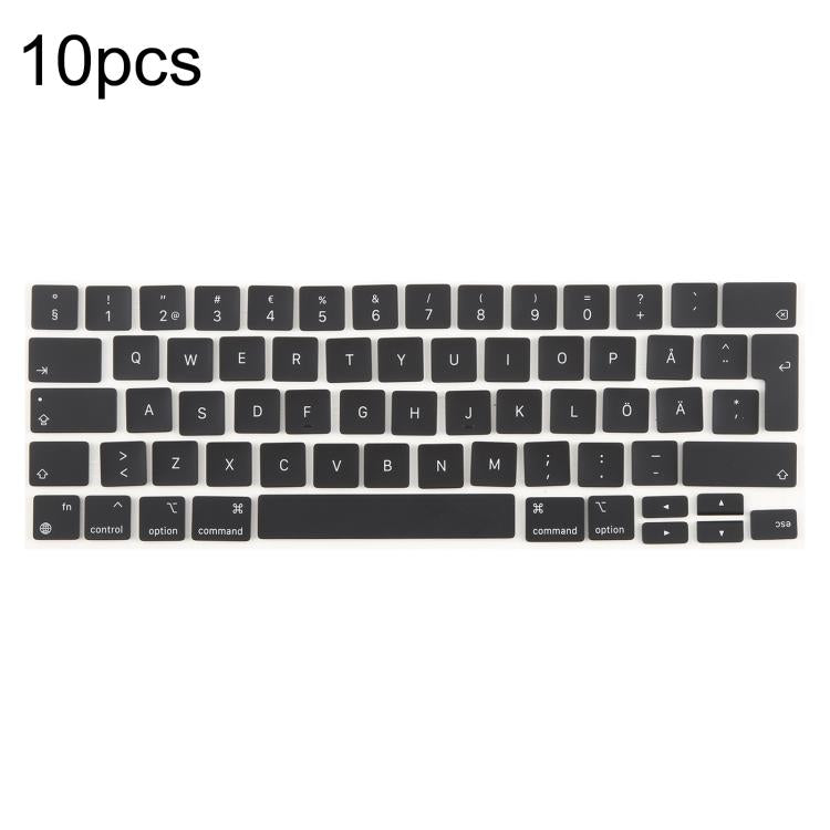 For MacBook A2251 A2289 A2238 A2338 10pcs UK Big Enter Version Keycaps, Sweden, Denmark, Italy, Arabic, German, Russian, Hungary, French, Norway, Spain, Portugal, English