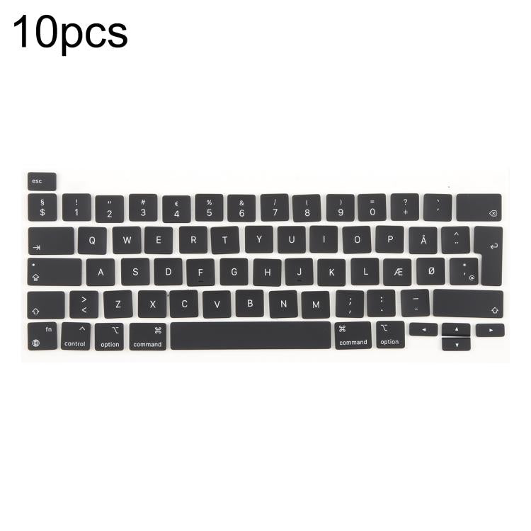 For MacBook A2251 A2289 A2238 A2338 10pcs UK Big Enter Version Keycaps, Sweden, Denmark, Italy, Arabic, German, Russian, Hungary, French, Norway, Spain, Portugal, English