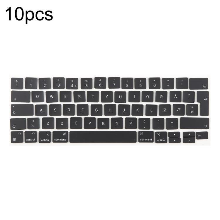 For MacBook A2251 A2289 A2238 A2338 10pcs UK Big Enter Version Keycaps, Sweden, Denmark, Italy, Arabic, German, Russian, Hungary, French, Norway, Spain, Portugal, English