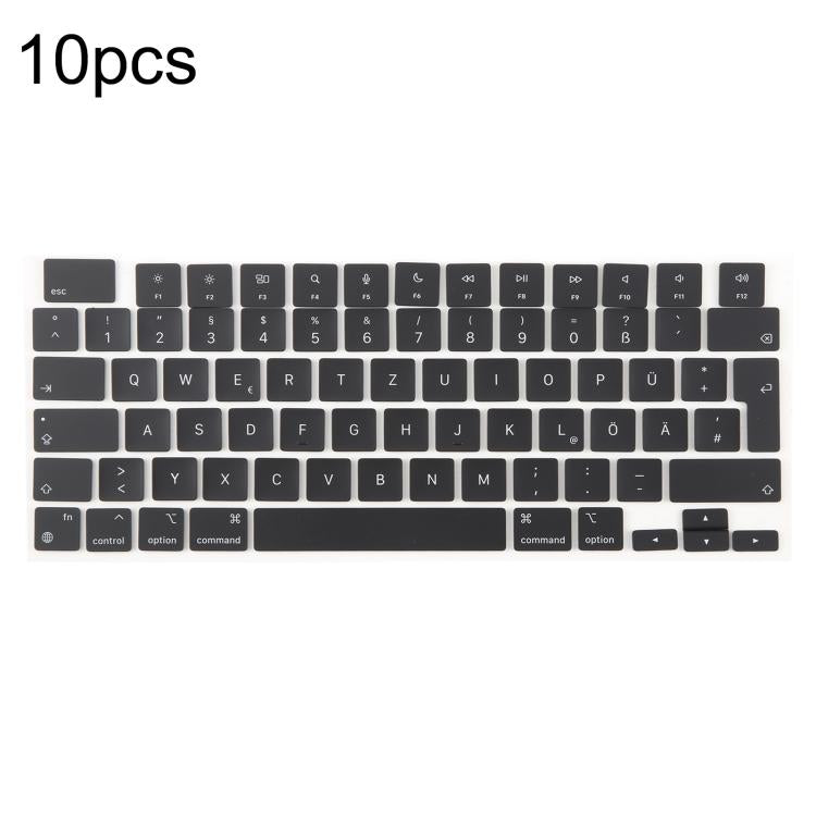 For MacBook A2681 A2941 A3113  A3114 10pcs UK Big Enter Version Keycaps, Arabic, French, Italy, German, Denmark, Sweden, Hungary, Spain, Norway, Russian, Portugal