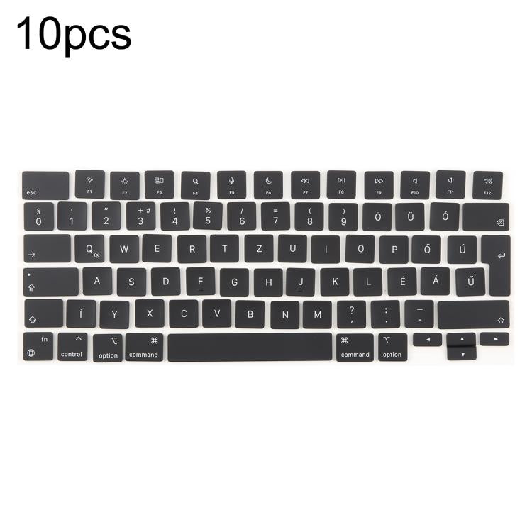 For MacBook A2442 A2485 A2779 A2780 A2991 A2992 A2918 10pcs UK Big Enter Version Keycaps, Arabic, French, Italy, German, Denmark, Sweden, Hungary, Spain, Norway, Russian, Portugal
